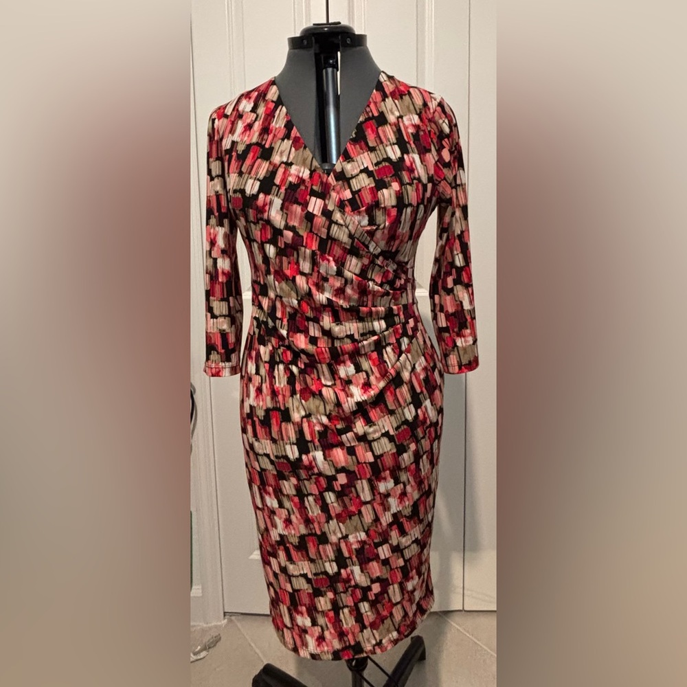 Chic Abstract Long Sleeve Dress